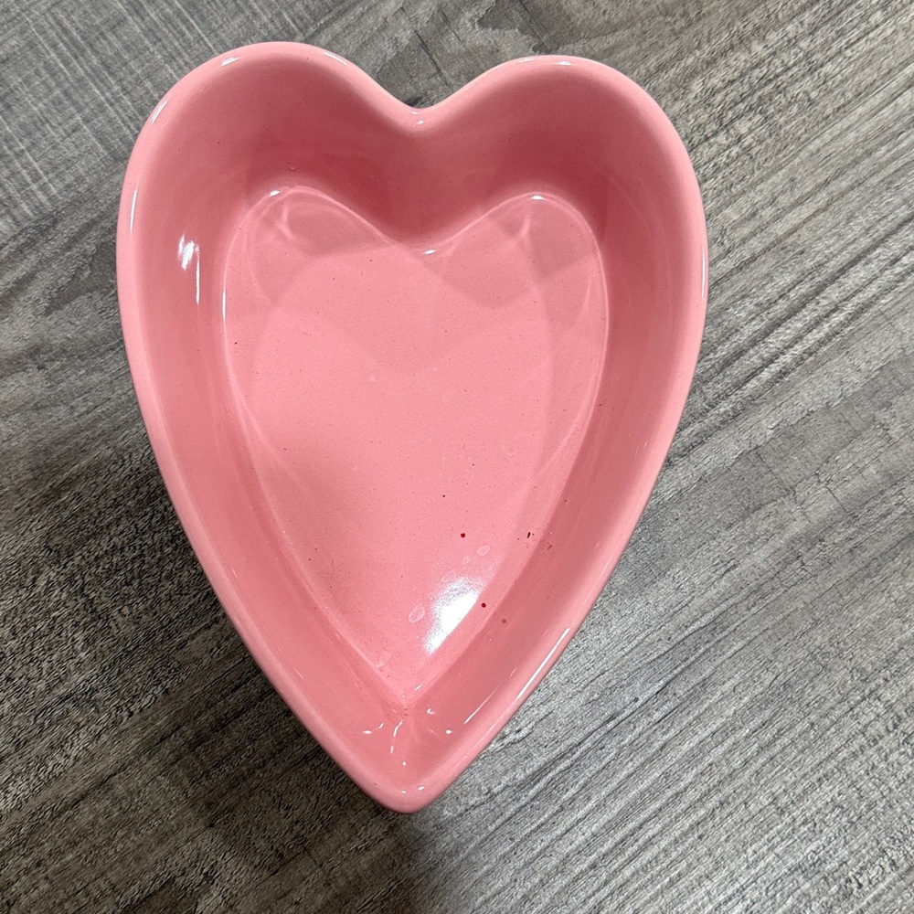 Pink Heart-Shaped Dish